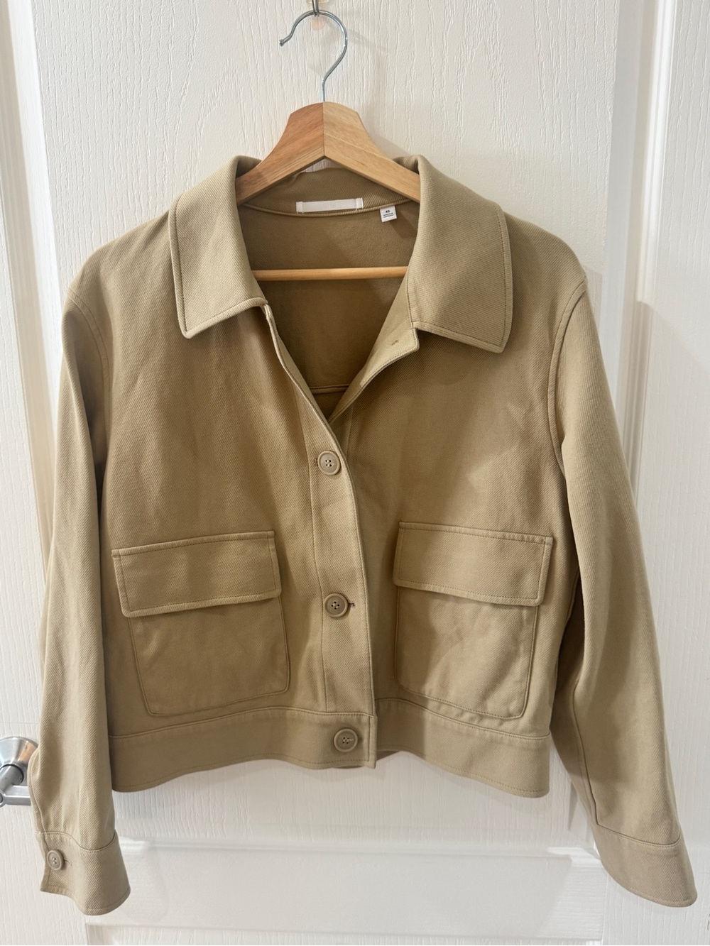 Uniqlo Tan Button-Front Jacket
